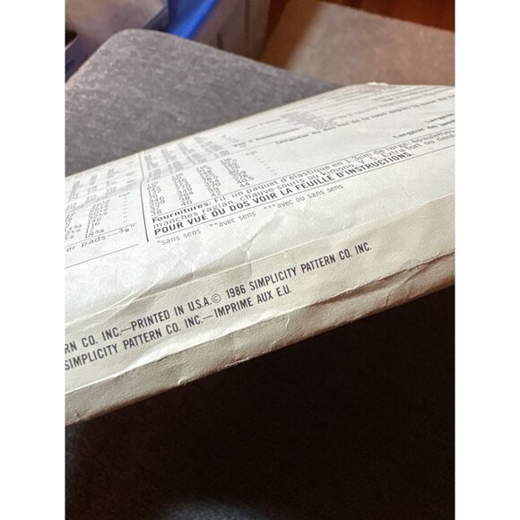 Simplicity 7331 Womens Sewing Pattern Size 20 EUR 48 Vintage 1986 Jumpsuit & Dre - Picture 4 of 6